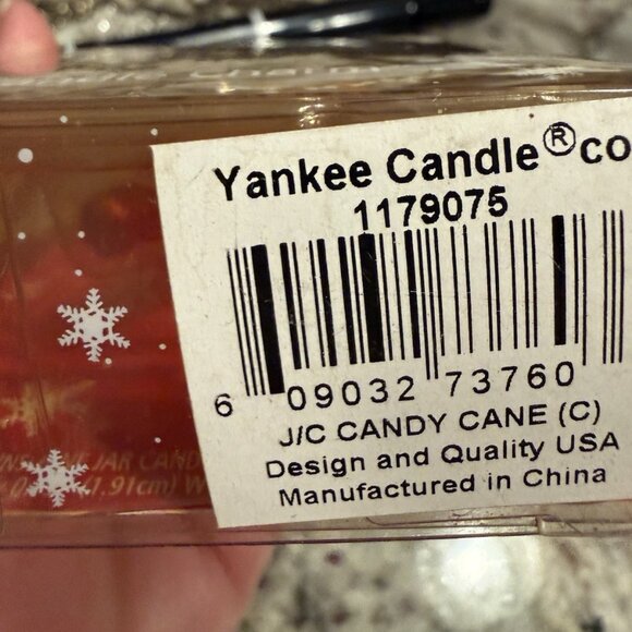 YANKEE CANDLE CHRISTMAS/HOLIDAY CANDY CANE JAR CHARM 2009 Table Top Gift USA - Picture 2 of 8